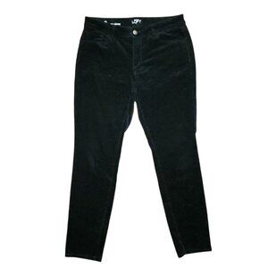 Ann‎ Taylor Loft Pants Womens Size 8 Solid All Black Corduroy Curvy Skinny